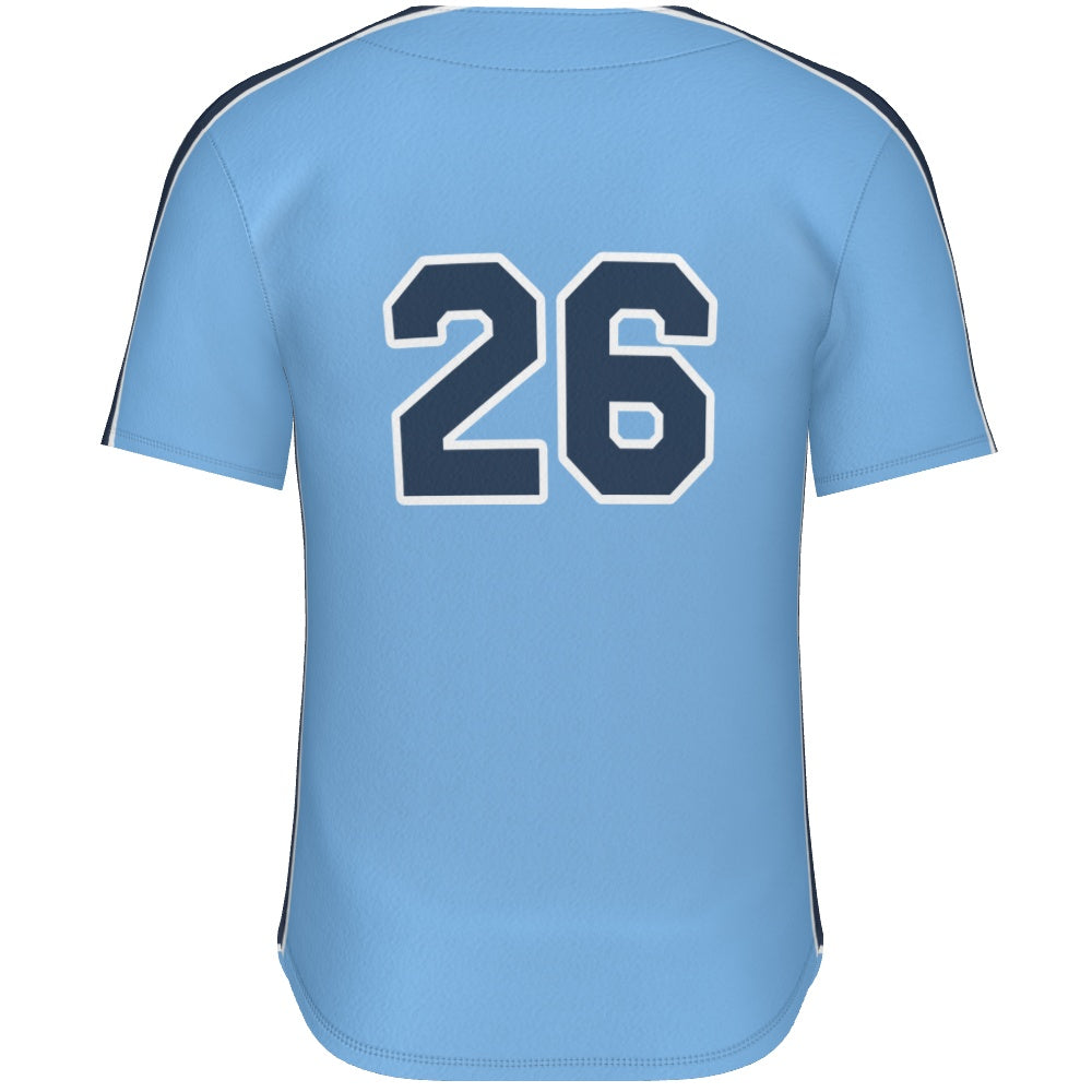 Full Button w/ side Wide Stripes