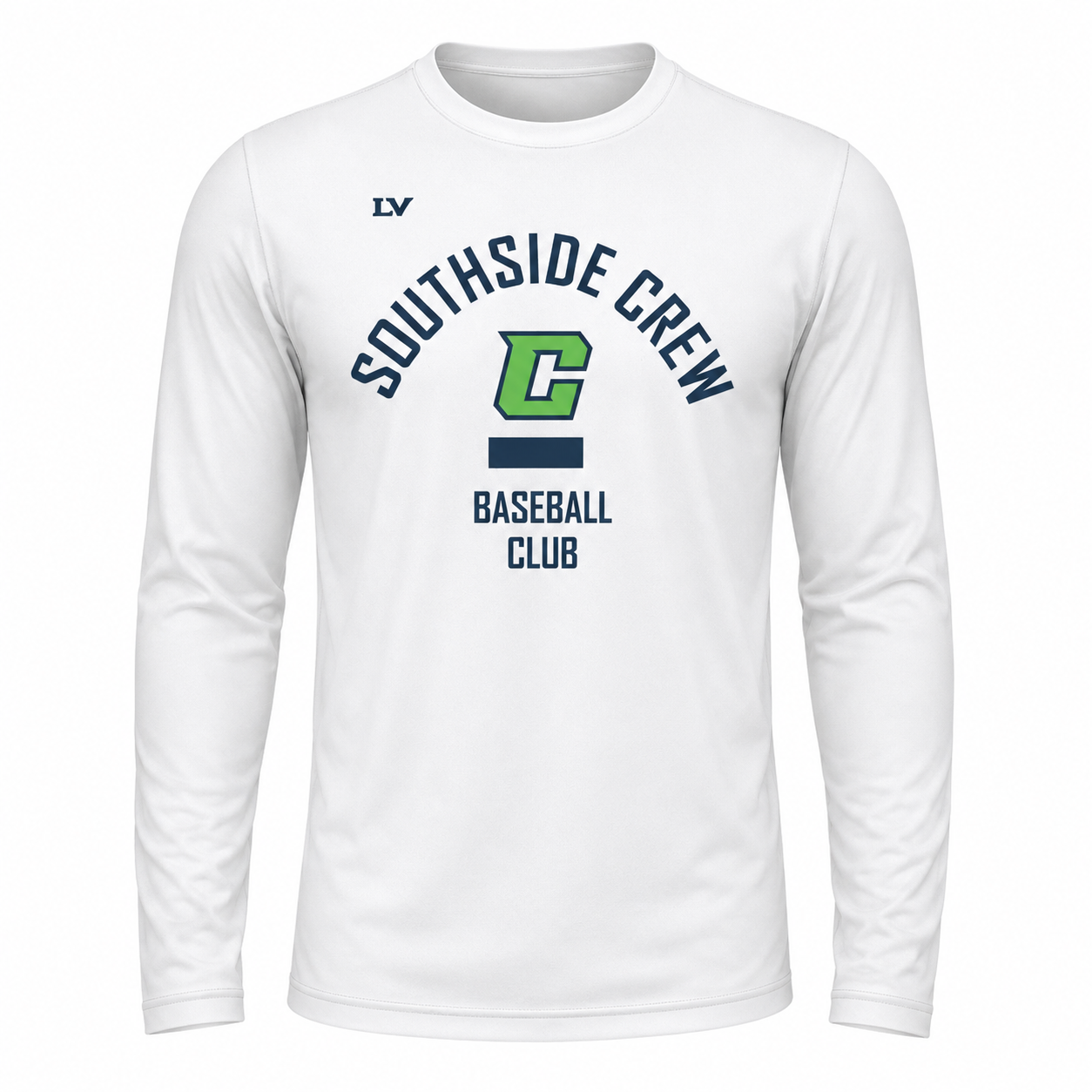 Long Sleeve Shirt - Southside Crew - White Dri-fit