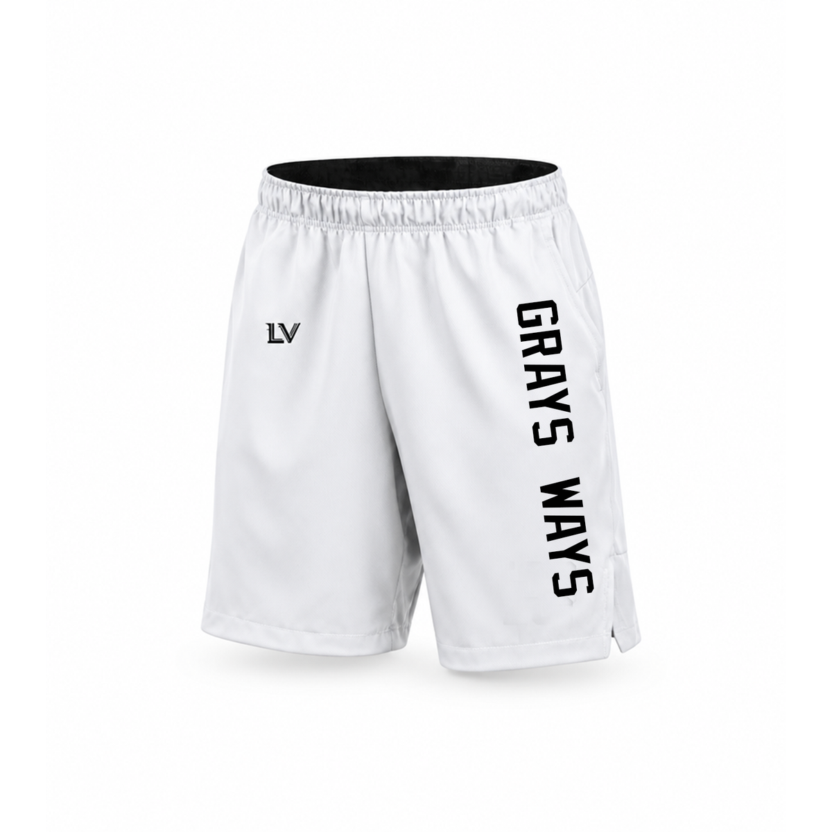 White "Grays Ways" Shorts