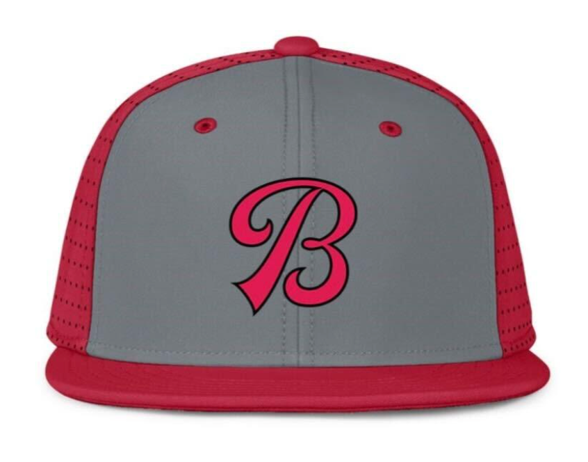 Batmen Hat - Red and Grey
