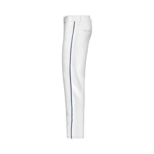 White Baseball Pants w/ Navy Piping