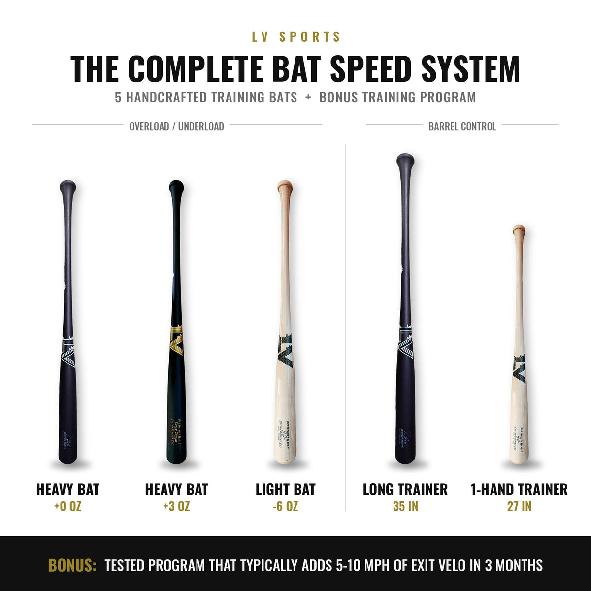 Full LV Heavy/Light Training Bats Complete Set!
