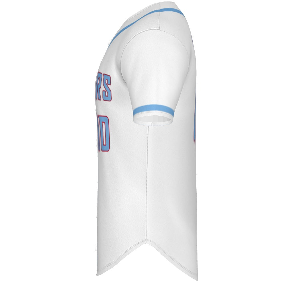Cougars Jersey - White w/ Col Blue Piping
