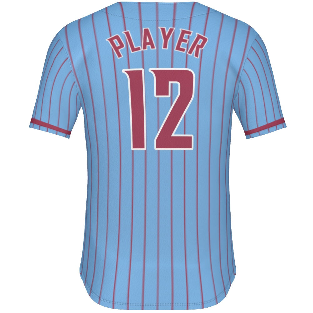Col. Blue w/ Red Pinstripes