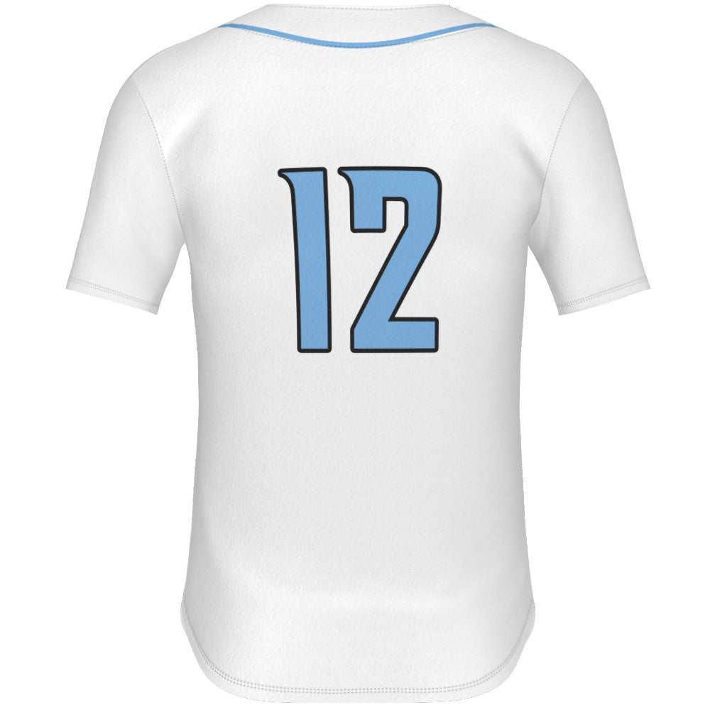 Cougars Jersey - White w/ Col Blue Piping