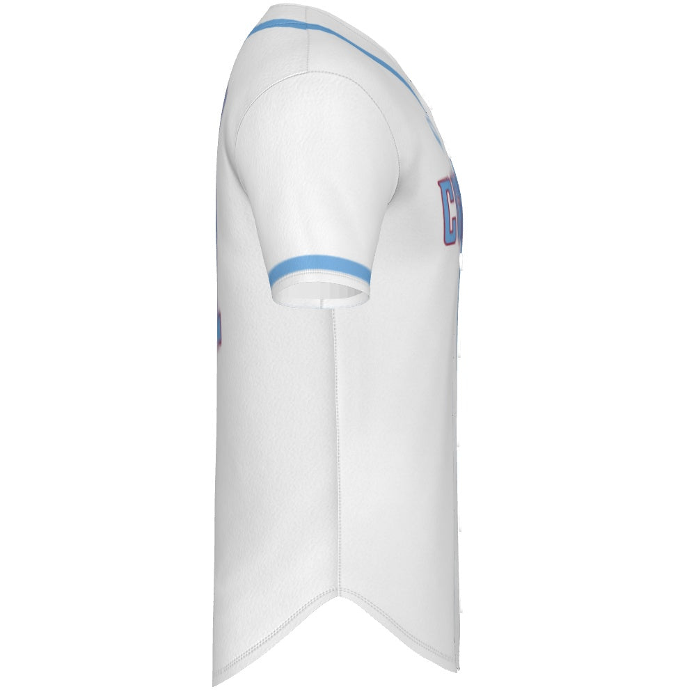 Cougars Jersey - White w/ Col Blue Piping