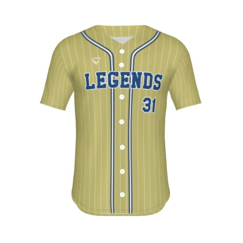 Full Button - Pinstripe Jersey w/ Piping