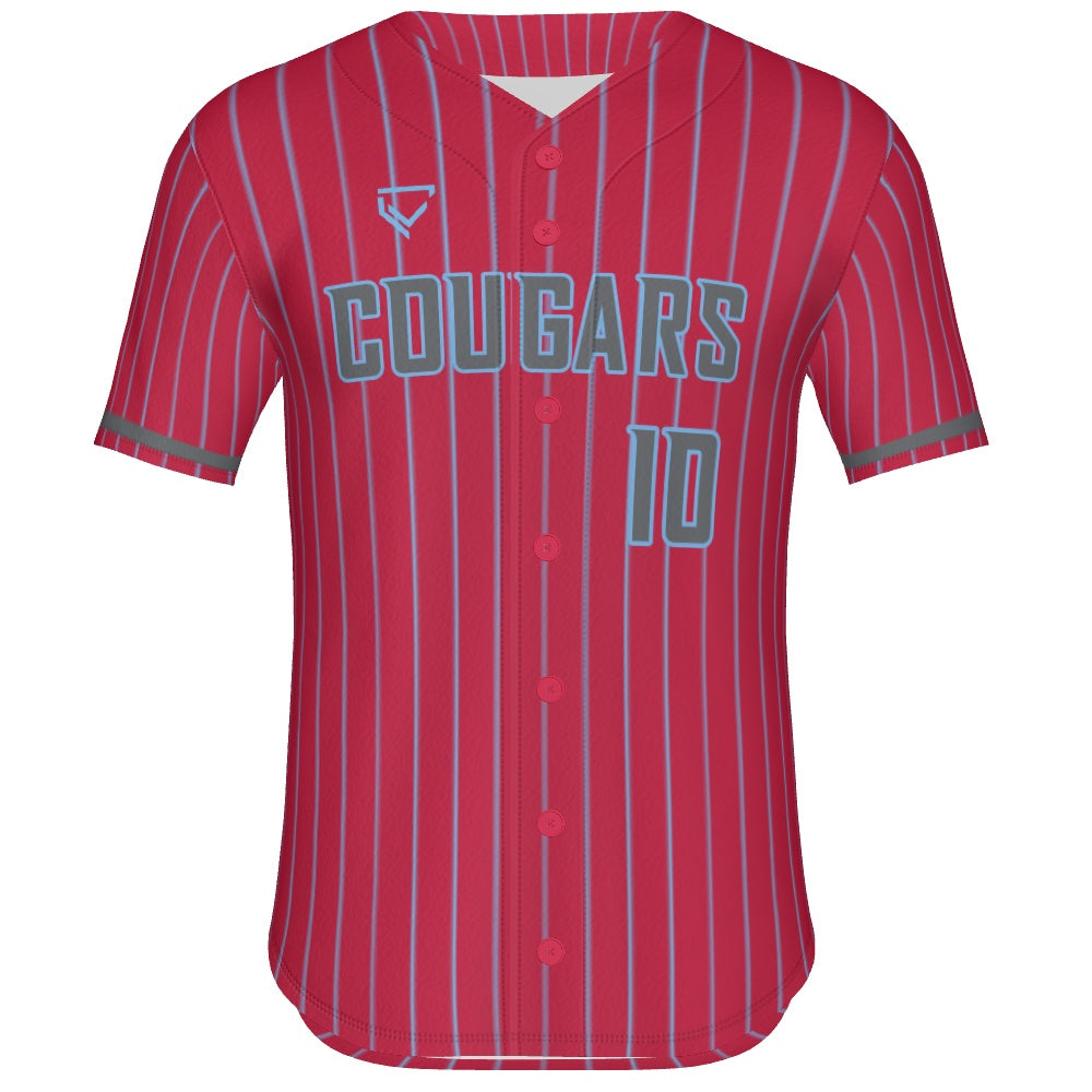 Cougars Jersey - Red Pinstripes